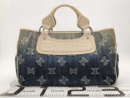 CELINE Paris Macadam Denim Boogie Bag Handbag