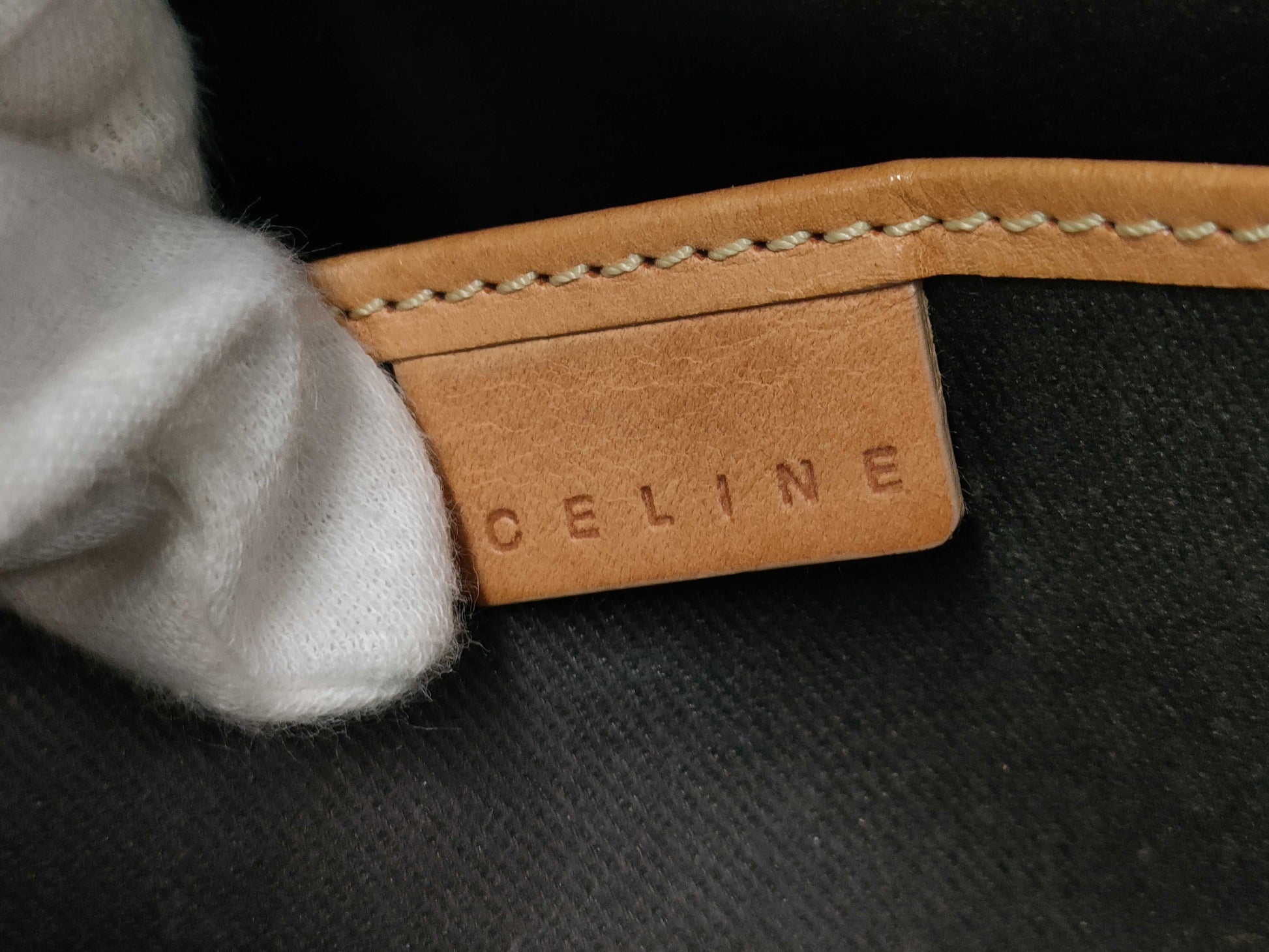 CELINE Macadam PVC Leather Brown Tote Bag