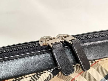 BURBERRY Nova Check Leather Shoulder Bag/Handbag