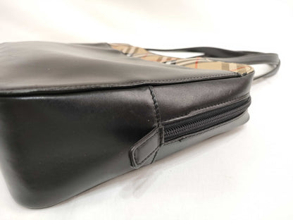 BURBERRY Nova Check Leather Shoulder Bag/Handbag
