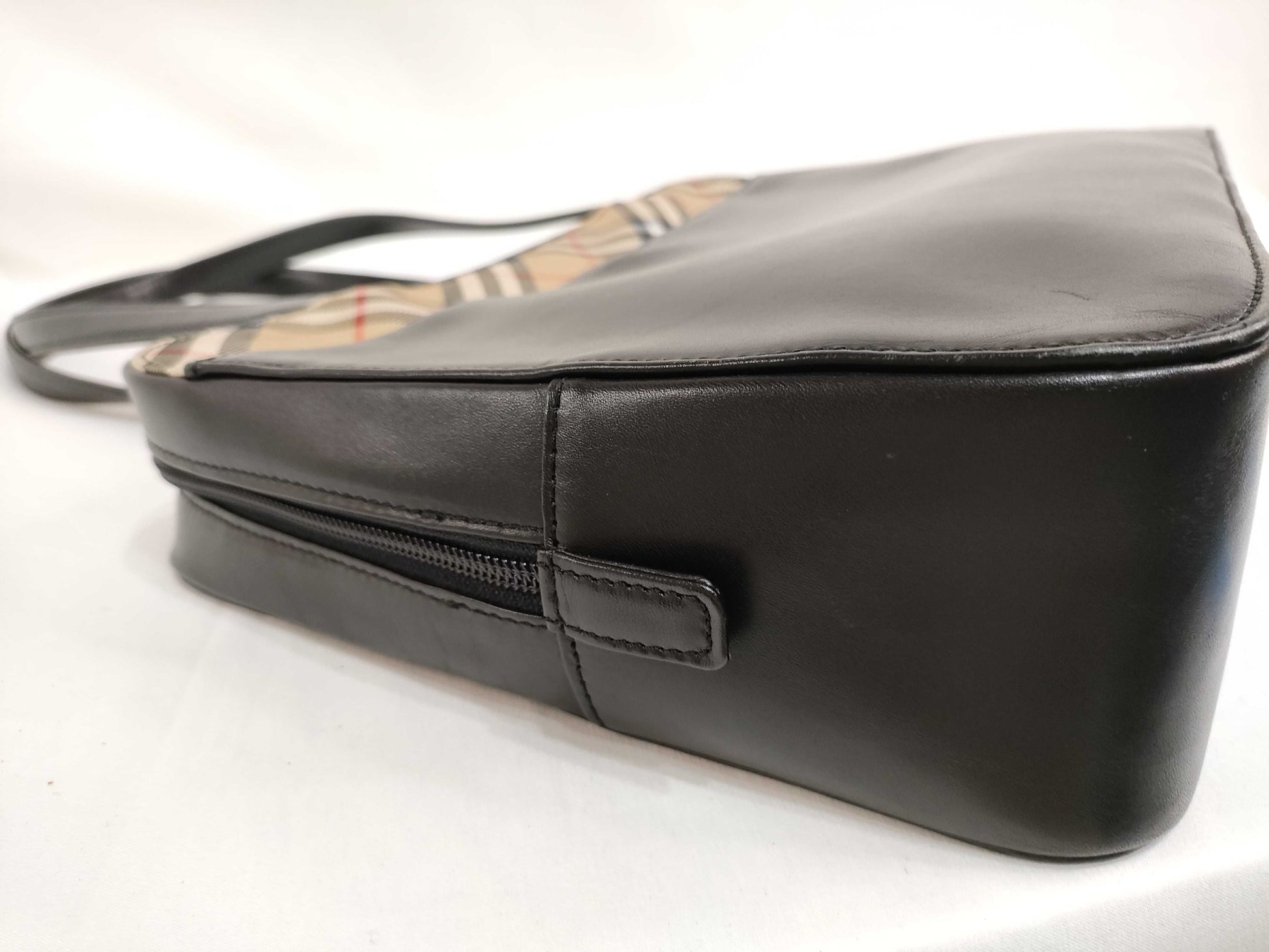 BURBERRY Nova Check Leather Shoulder Bag/Handbag