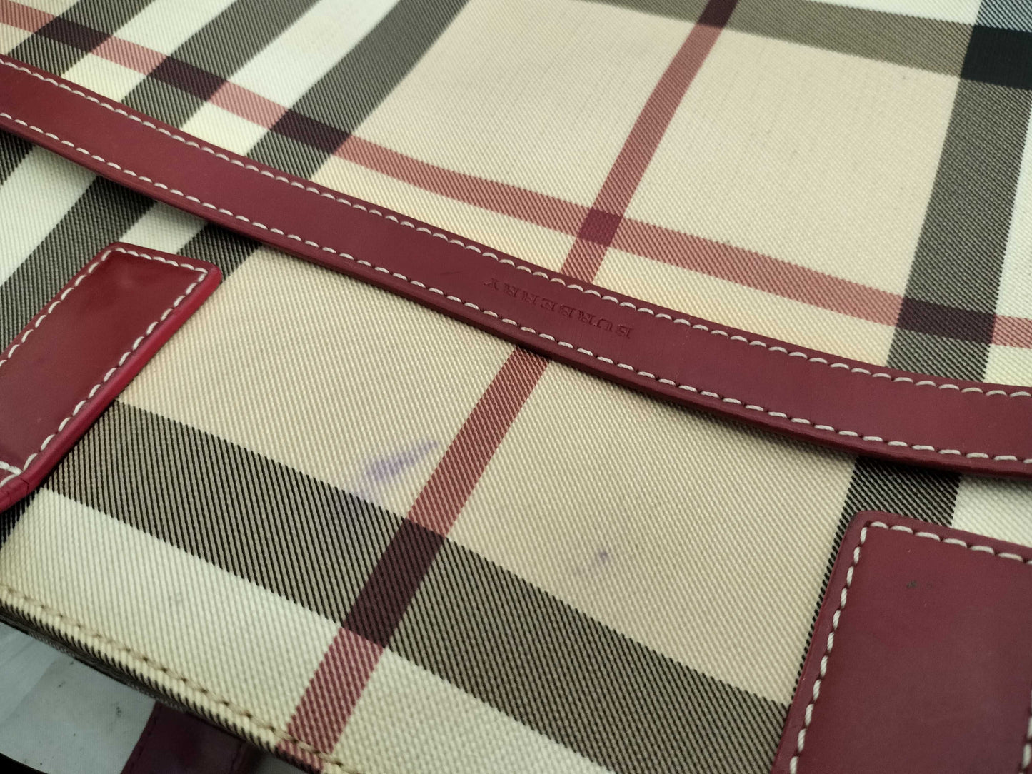 BURBERRY Nova Check PVC Tote Bag