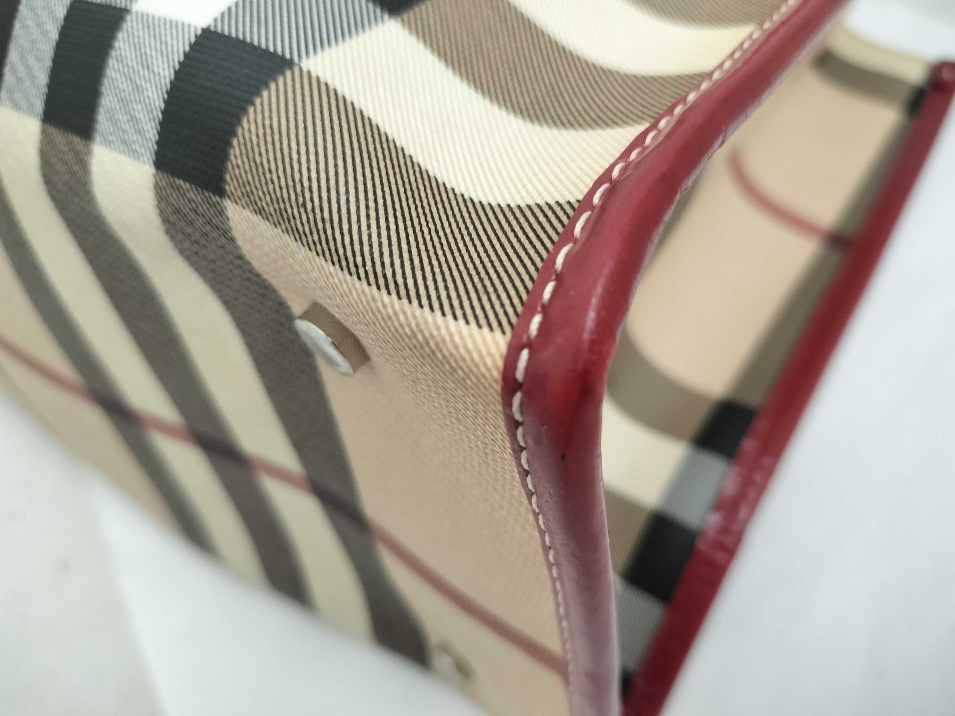 BURBERRY Nova Check PVC Tote Bag