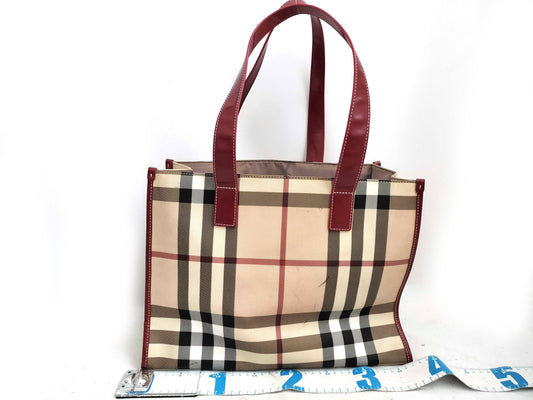 BURBERRY Nova Check PVC Tote Bag