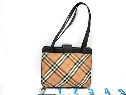 BURBERRY Canvas x Leather Shoulder Bag Shoulder Bag