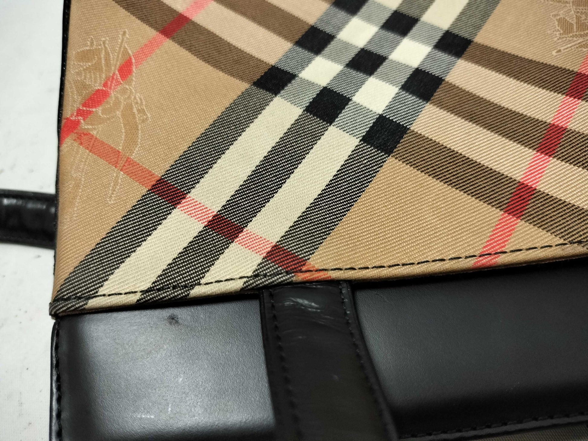 BURBERRY Canvas x Leather Shoulder Bag Shoulder Bag