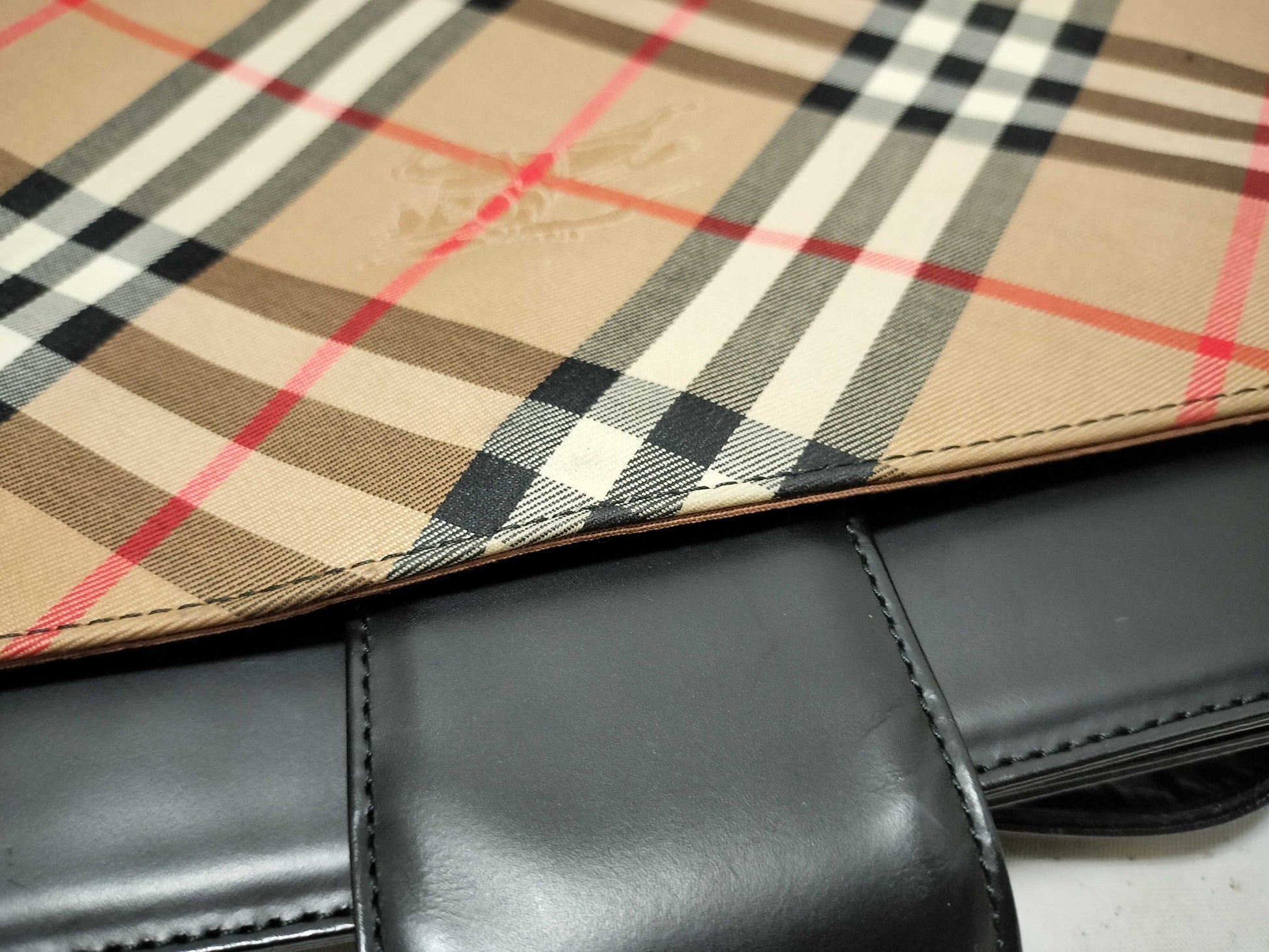 BURBERRY Canvas x Leather Shoulder Bag Shoulder Bag