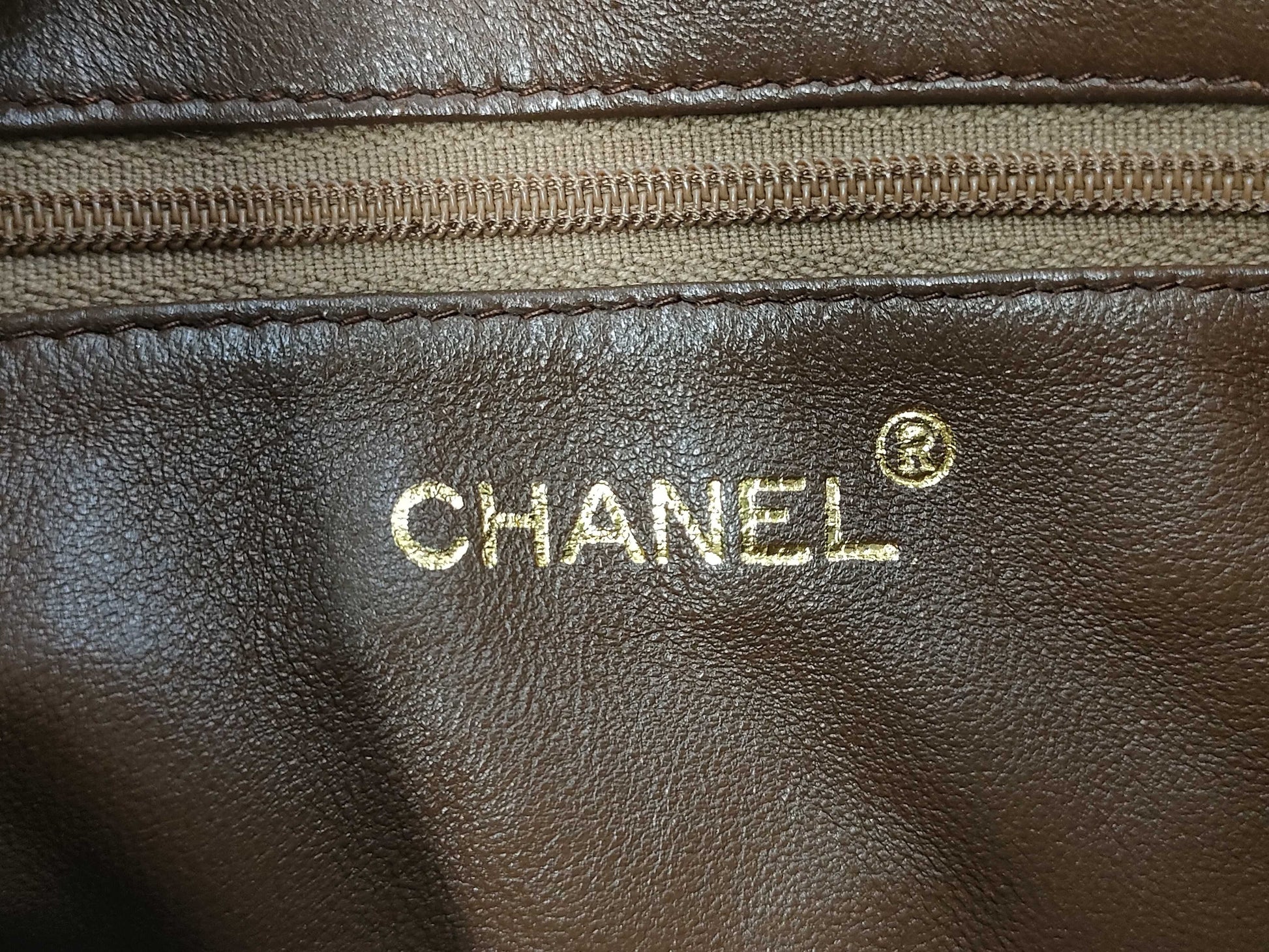 CHANEL Lamb Diagonal Stitch Fringe Chain Shoulder Bag with Sticker Card
