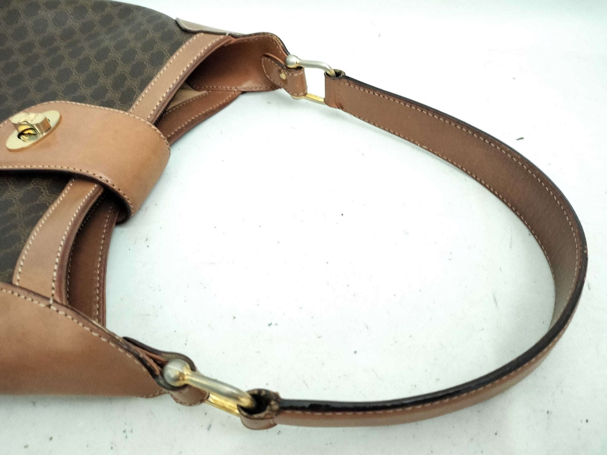 CELINE Macadam PVC x Leather One-Shoulder Bag Shoulder Bag
