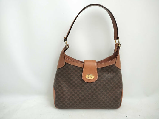 CELINE Macadam PVC x Leather One-Shoulder Bag Shoulder Bag