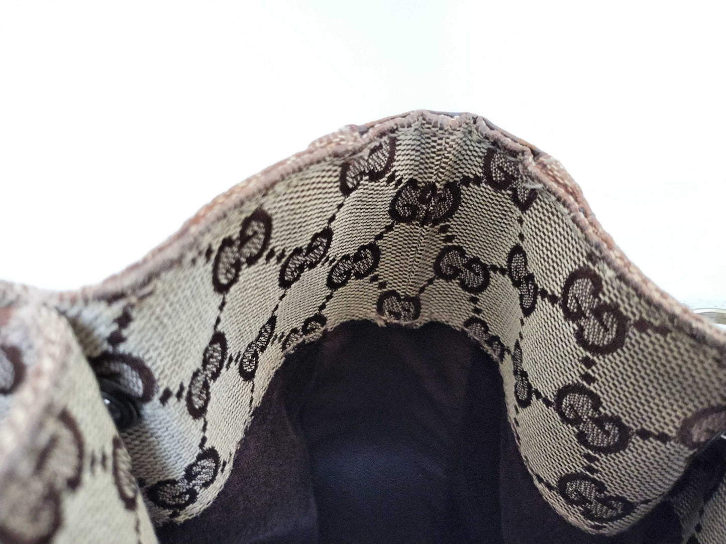 GUCCI GG Canvas GG Canvas x Leather Shoulder Bag Shoulder Bag