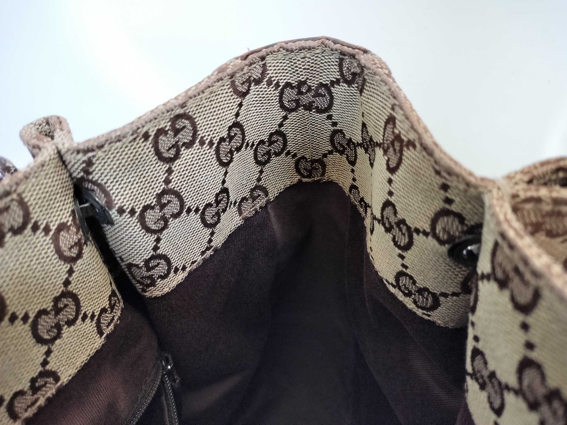 GUCCI GG Canvas GG Canvas x Leather Shoulder Bag Shoulder Bag