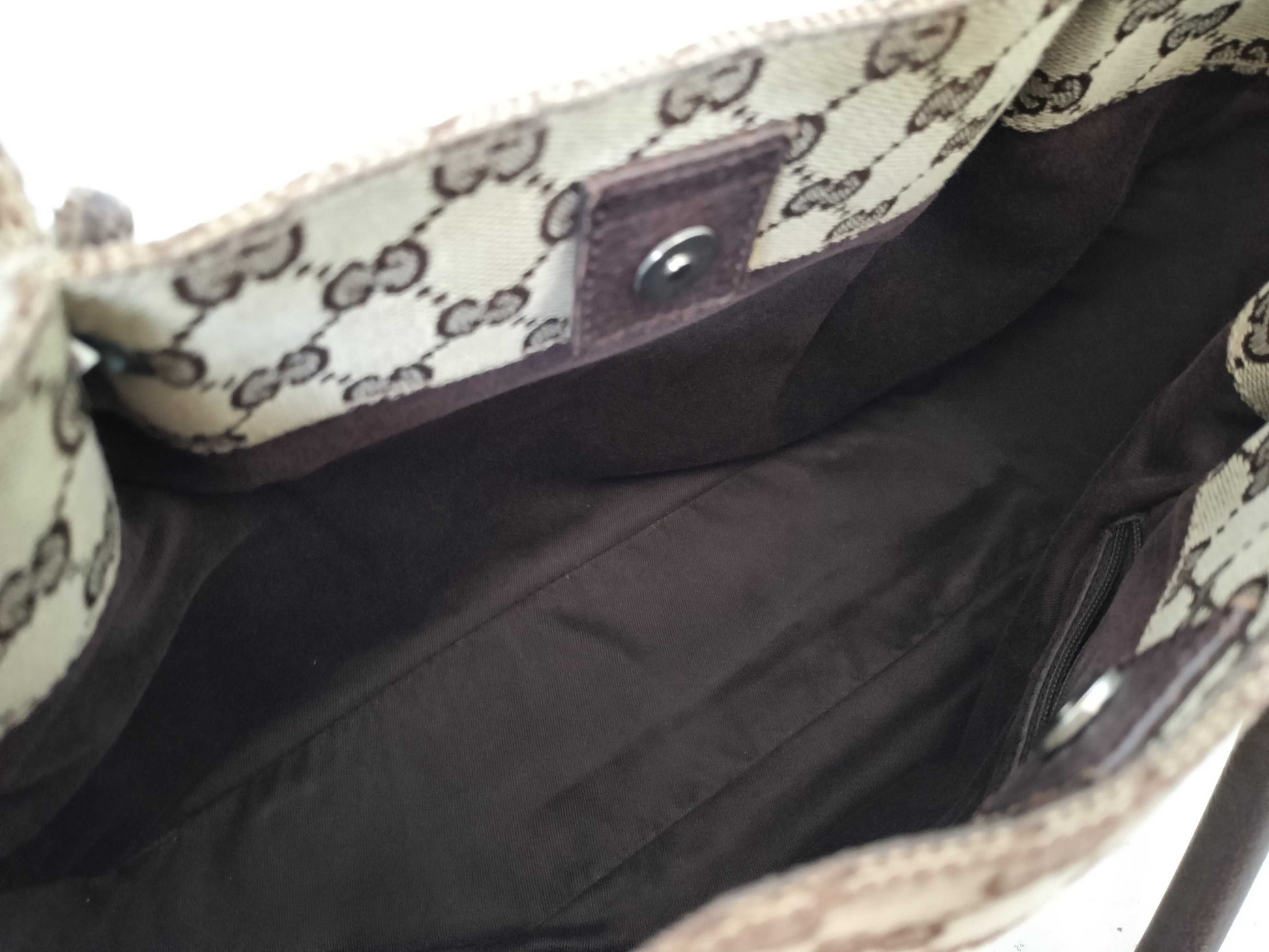 GUCCI GG Canvas GG Canvas x Leather Shoulder Bag Shoulder Bag
