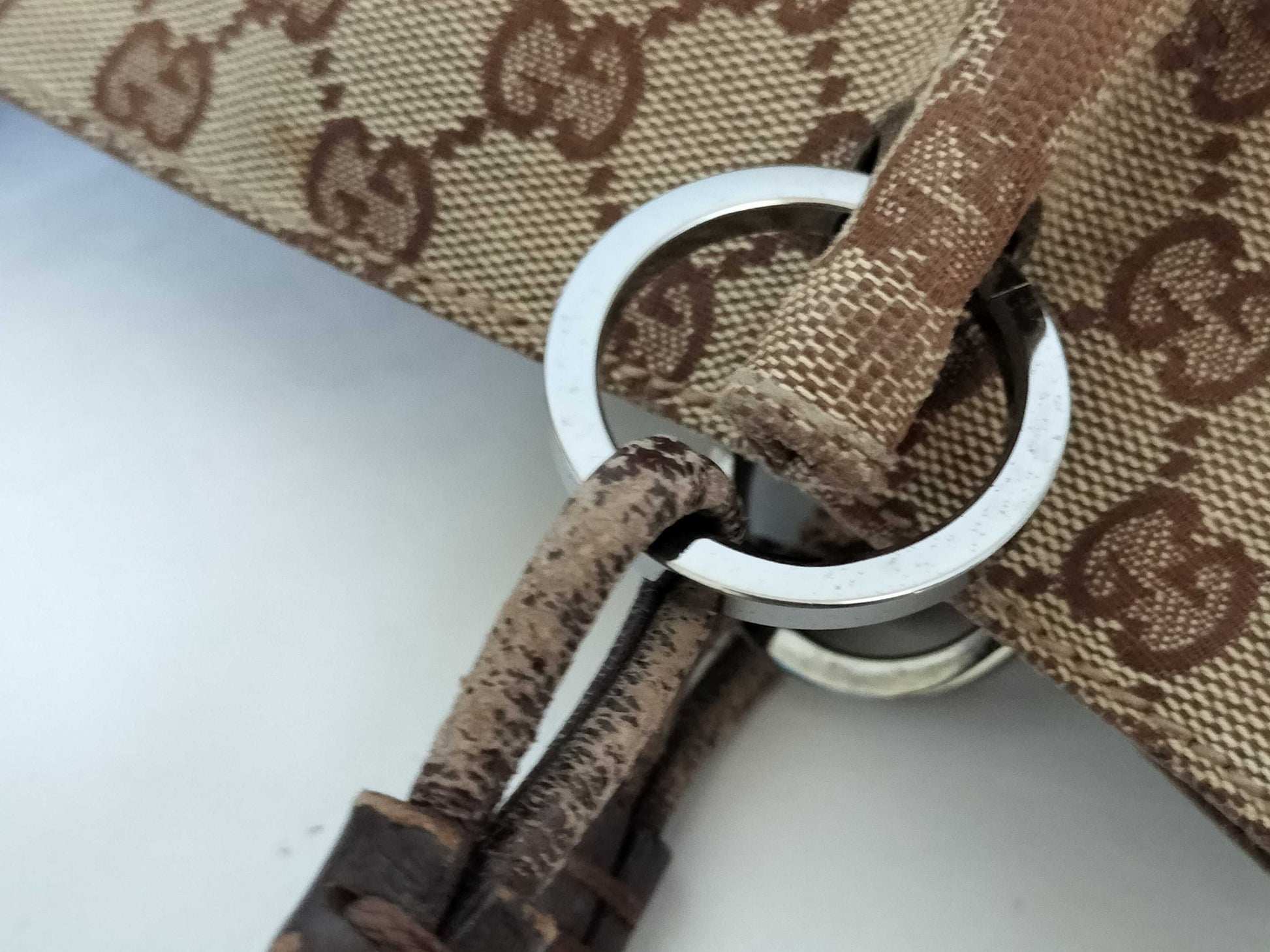 GUCCI GG Canvas GG Canvas x Leather Shoulder Bag Shoulder Bag