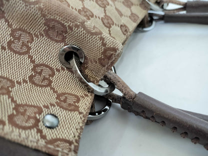 GUCCI GG Canvas GG Canvas x Leather Shoulder Bag Shoulder Bag
