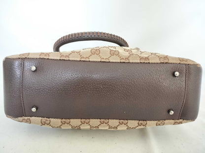 GUCCI GG Canvas GG Canvas x Leather Shoulder Bag Shoulder Bag