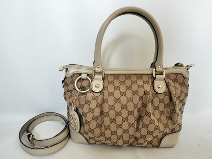 GUCCI GG Canvas GG Canvas 2-Way Handbag with Strap