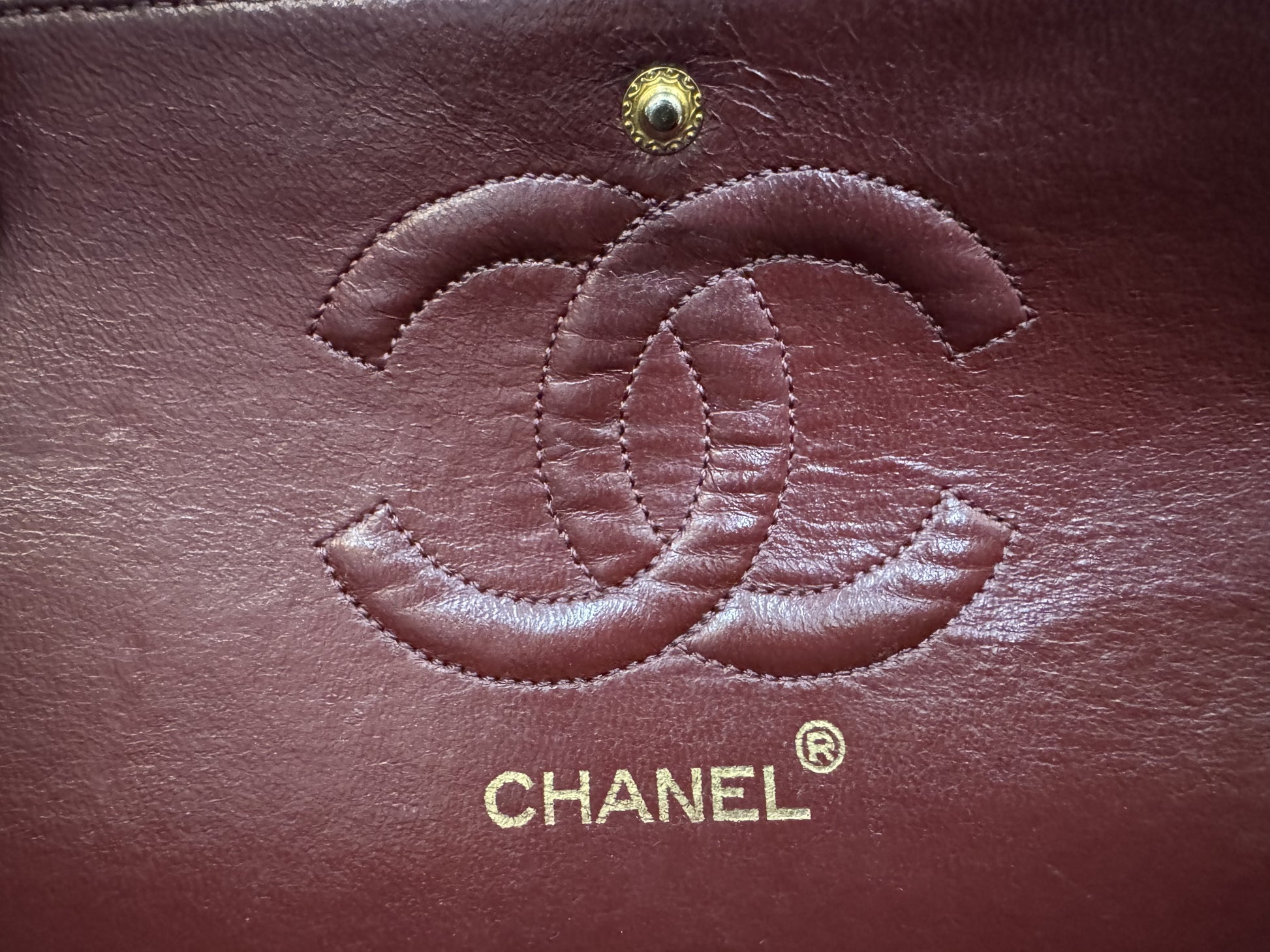 CHANEL Lambskin Matelasse 25 Double Flap Double Chain Gold Hardware 98cm Long Shoulder Bag