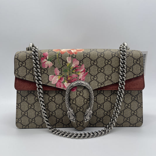 GUCCI GG Supreme Floral Dionysus Chain Shoulder Bag