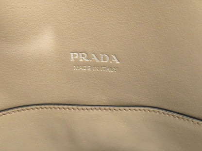 PRADA Prada Soft Calfskin 2-Way Handbag 1BA183 Gray Tote Bag