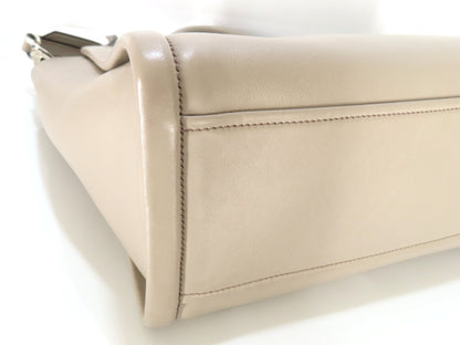 PRADA Prada Soft Calfskin 2-Way Handbag 1BA183 Gray Tote Bag