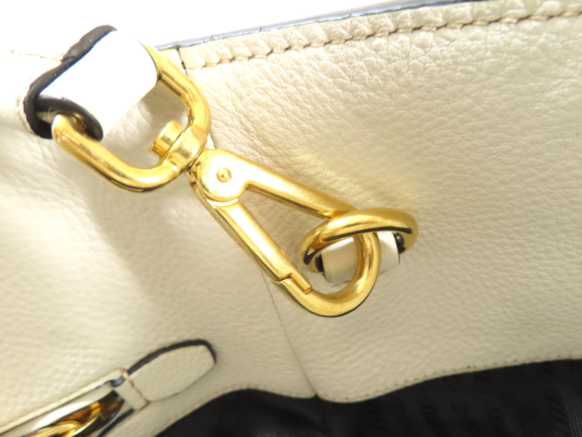 PRADA Vitello 2-Way Tote Bag, White