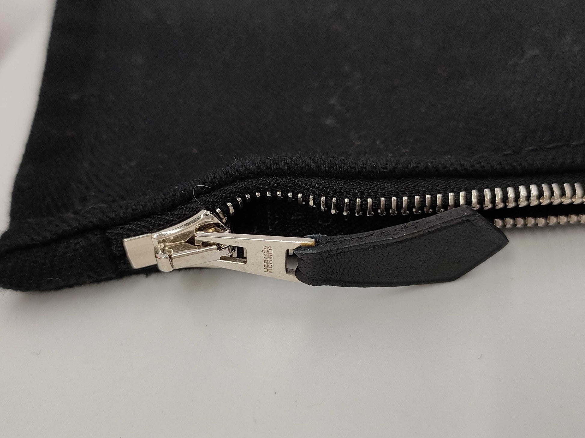 HERMES Valparaiso PM Toile Chevron Black SS Handbag