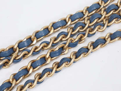 CHANEL Mini Matelasse 20 Denim Pearl Crush Shoulder Bag