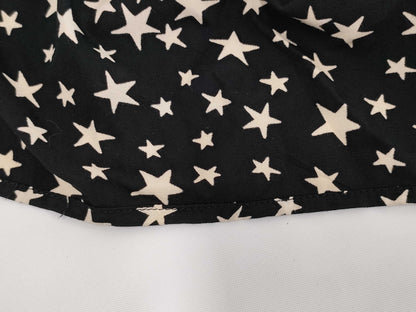 SAINT LAURENT PARIS current tag star print maxi long black dress