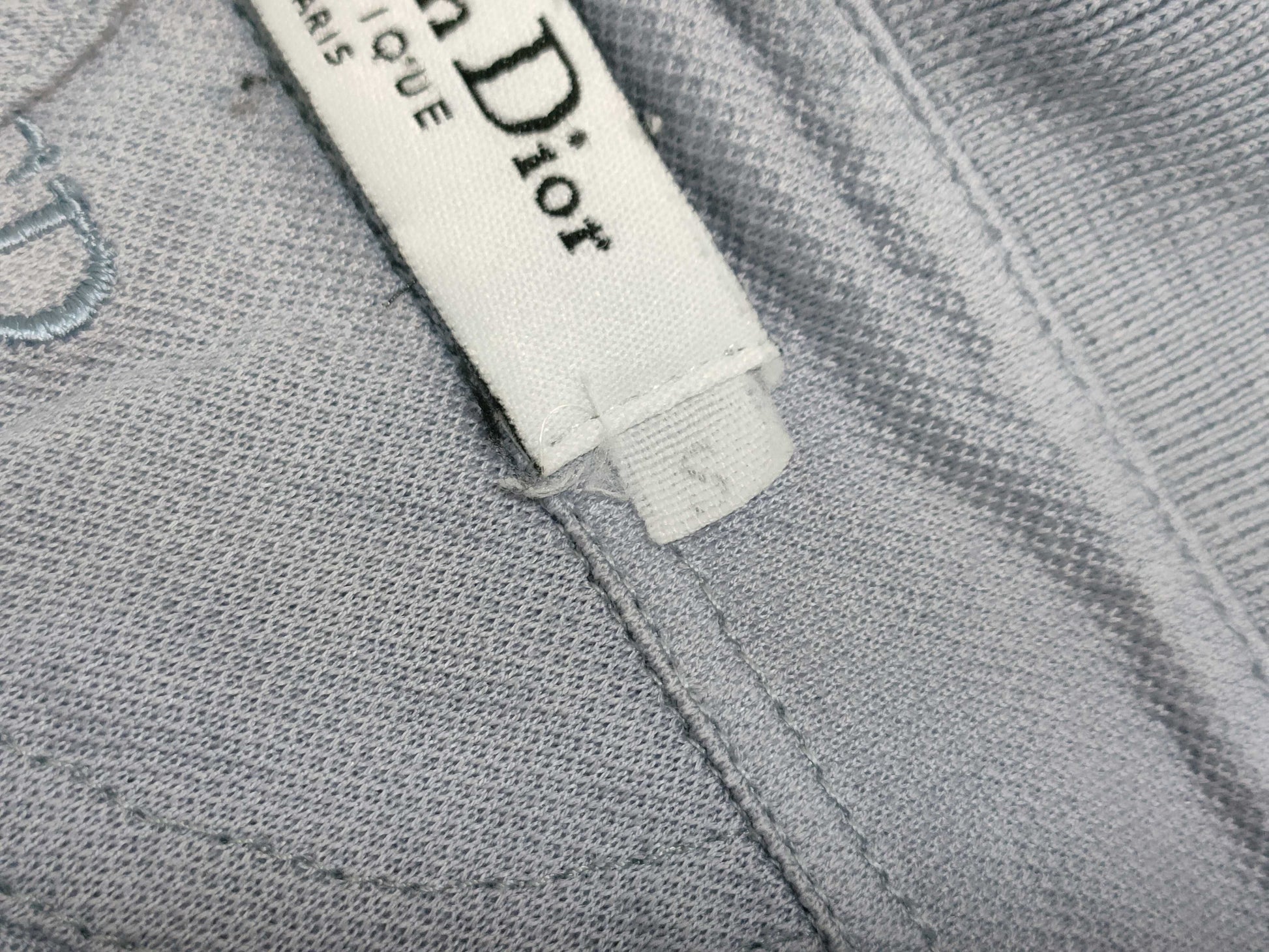 Christian Dior shirt top with embroidered Dior CD logo and back logo from the Galliano era
