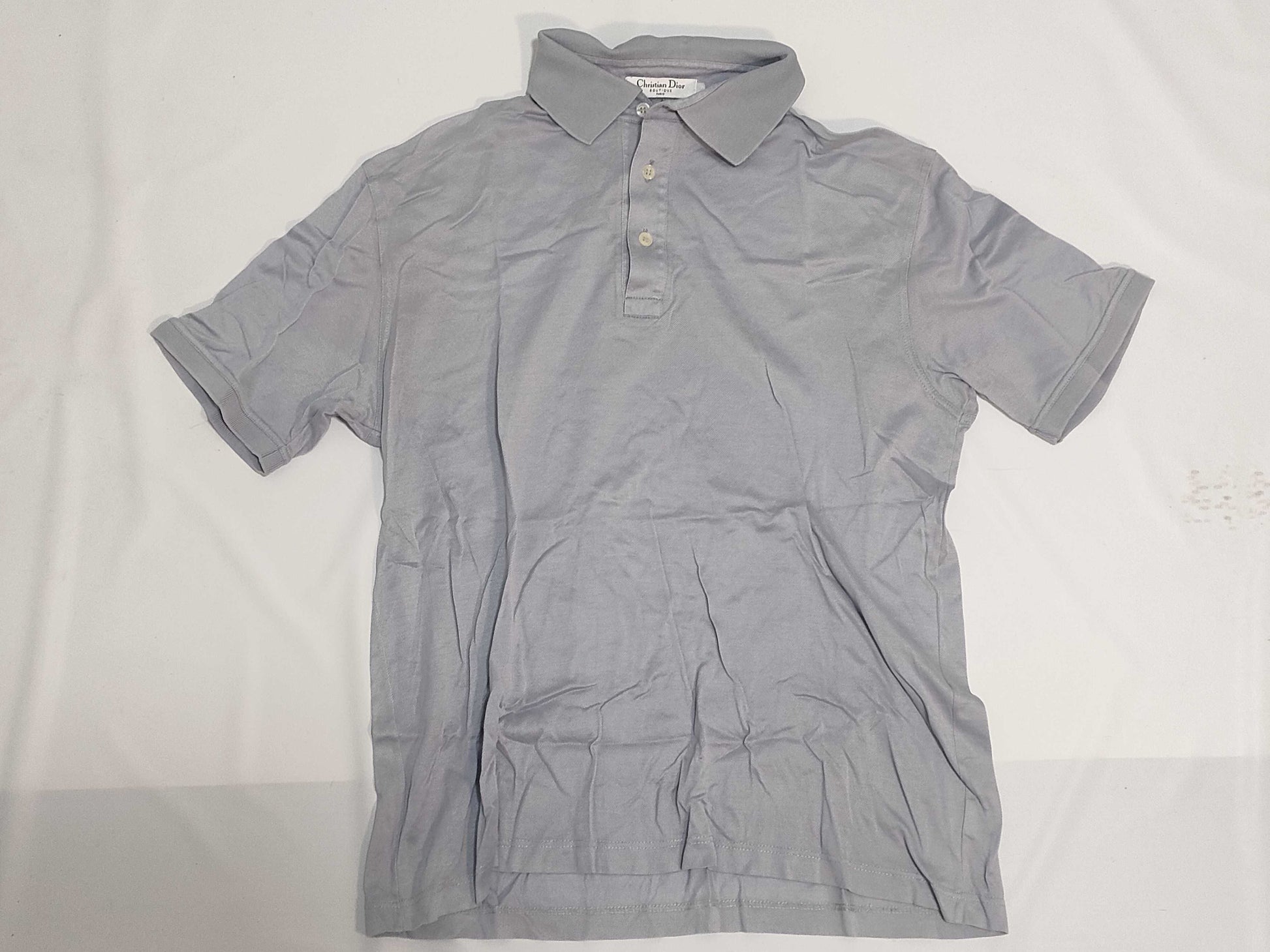 Christian Dior shirt top with embroidered Dior CD logo and back logo from the Galliano era