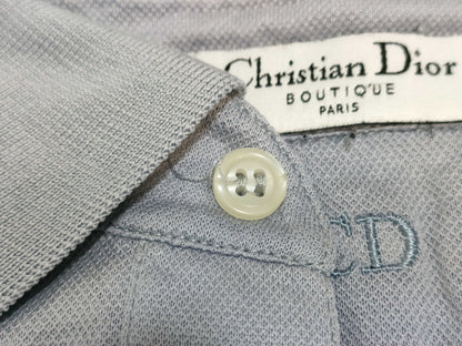 Christian Dior shirt top with embroidered Dior CD logo and back logo from the Galliano era