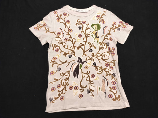 Christian Dior Linen CD Bee Back Logo T-Shirt with Current Dior Tag