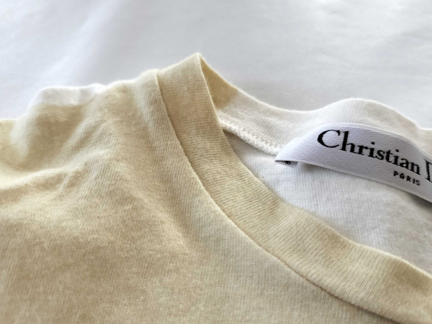 Christian Dior current tag Christian Dior linen CD bee back logo linen T-shirt