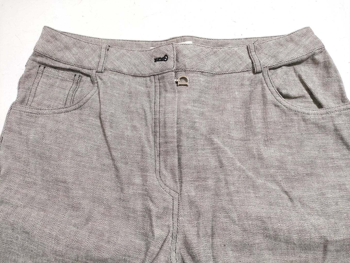 Christian Dior Galliano-era denim pants with D logo hardware