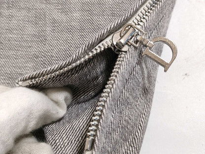 Christian Dior Galliano-era denim pants with D logo hardware
