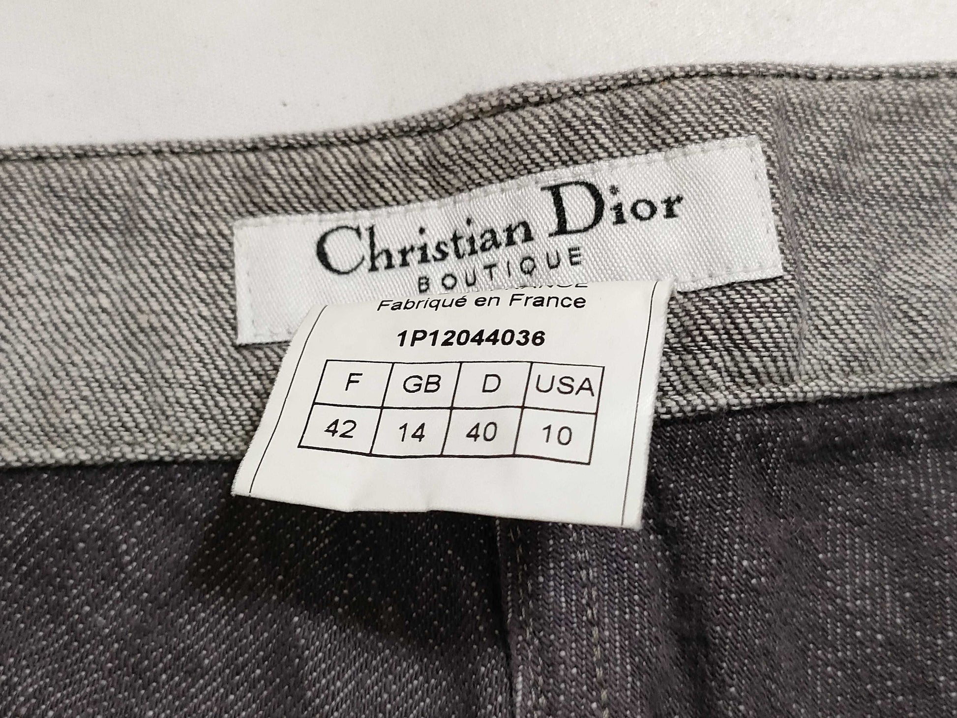 Christian Dior Galliano-era denim pants with D logo hardware