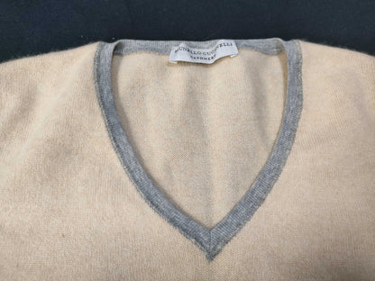 Men's Cashmere Brunello Cucinelli Short Sleeve Knit Top, Size L