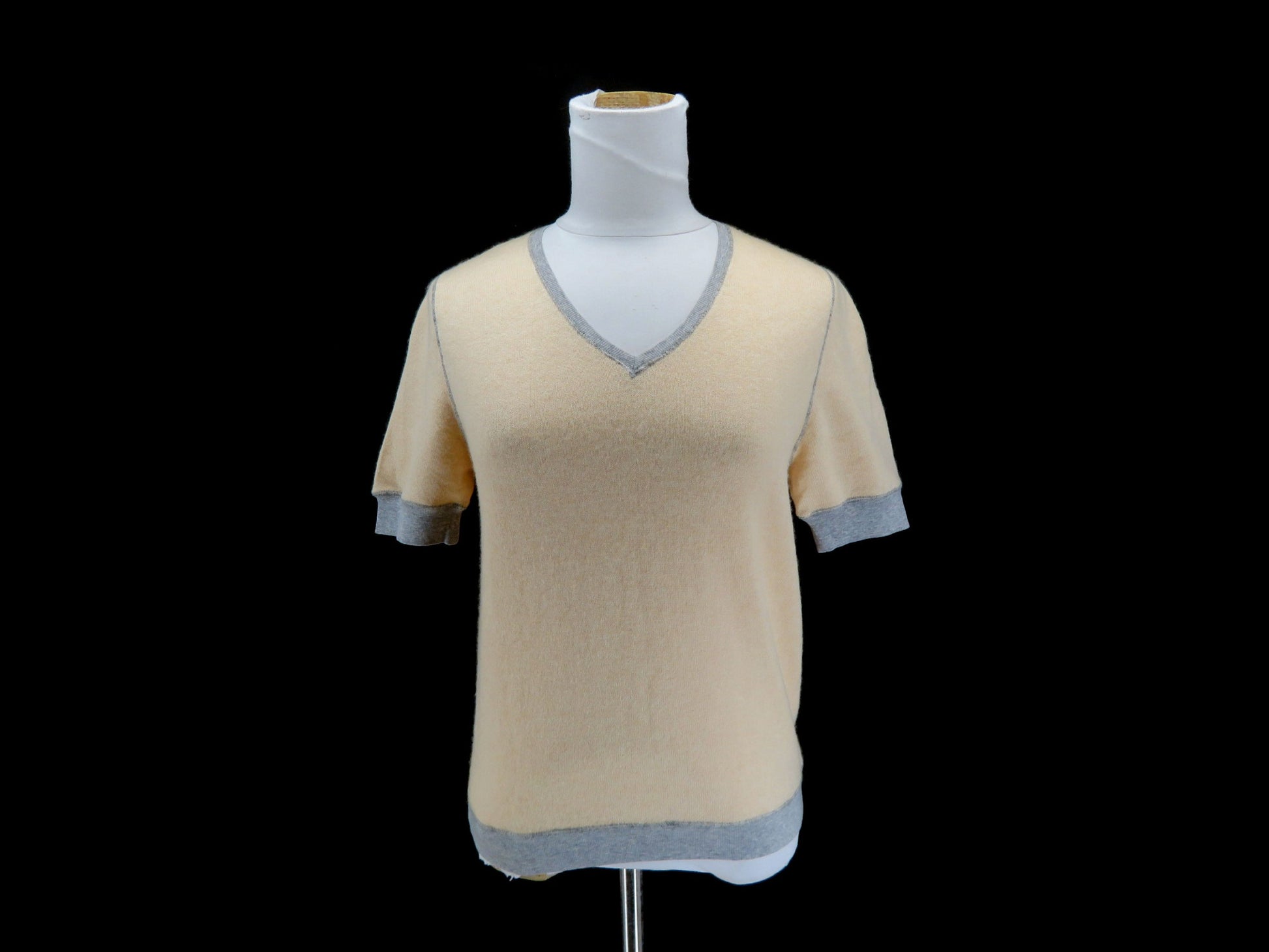 Men's Cashmere Brunello Cucinelli Short Sleeve Knit Top, Size L