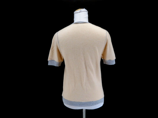 Men's Cashmere Brunello Cucinelli Short Sleeve Knit Top, Size L