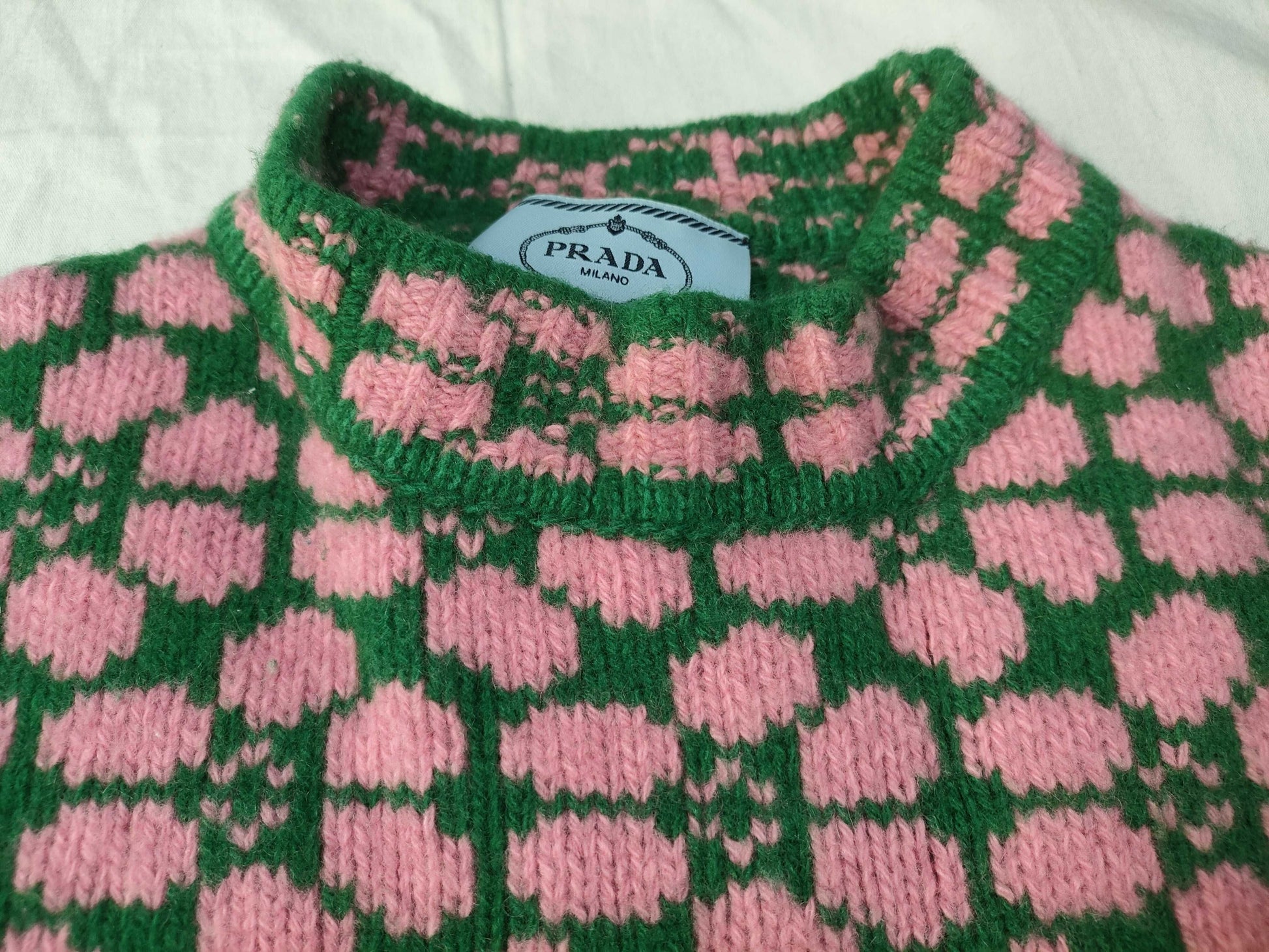PRADA Triangle Logo Prada Knit Raf Simons Top