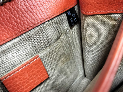 GUCCI Interlocking G Leather Chain Shoulder Bag