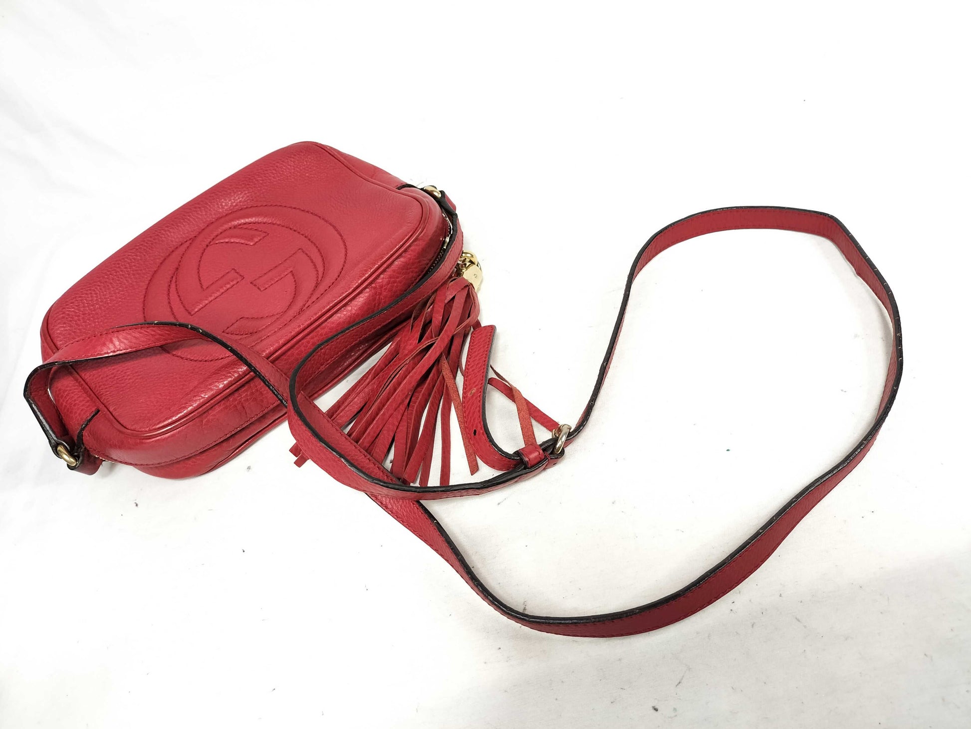 GUCCI Soho Camera Bag with Fringe Shoulder Bag