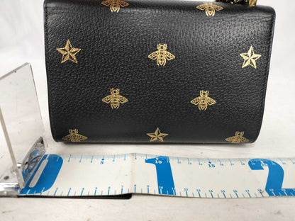 GUCCI Padlock Black Bee Chain Shoulder Bag