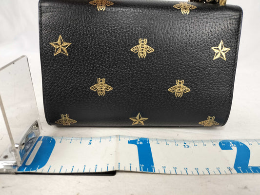 GUCCI Padlock Black Bee Chain Shoulder Bag