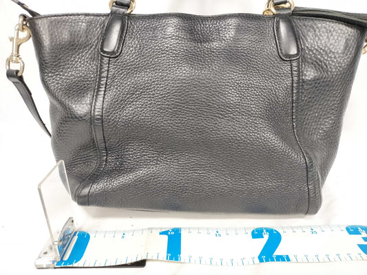 GUCCI 2-Way Black Fringe Leather Handbag