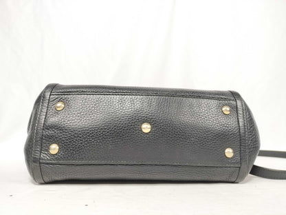 GUCCI 2-Way Black Fringe Leather Handbag