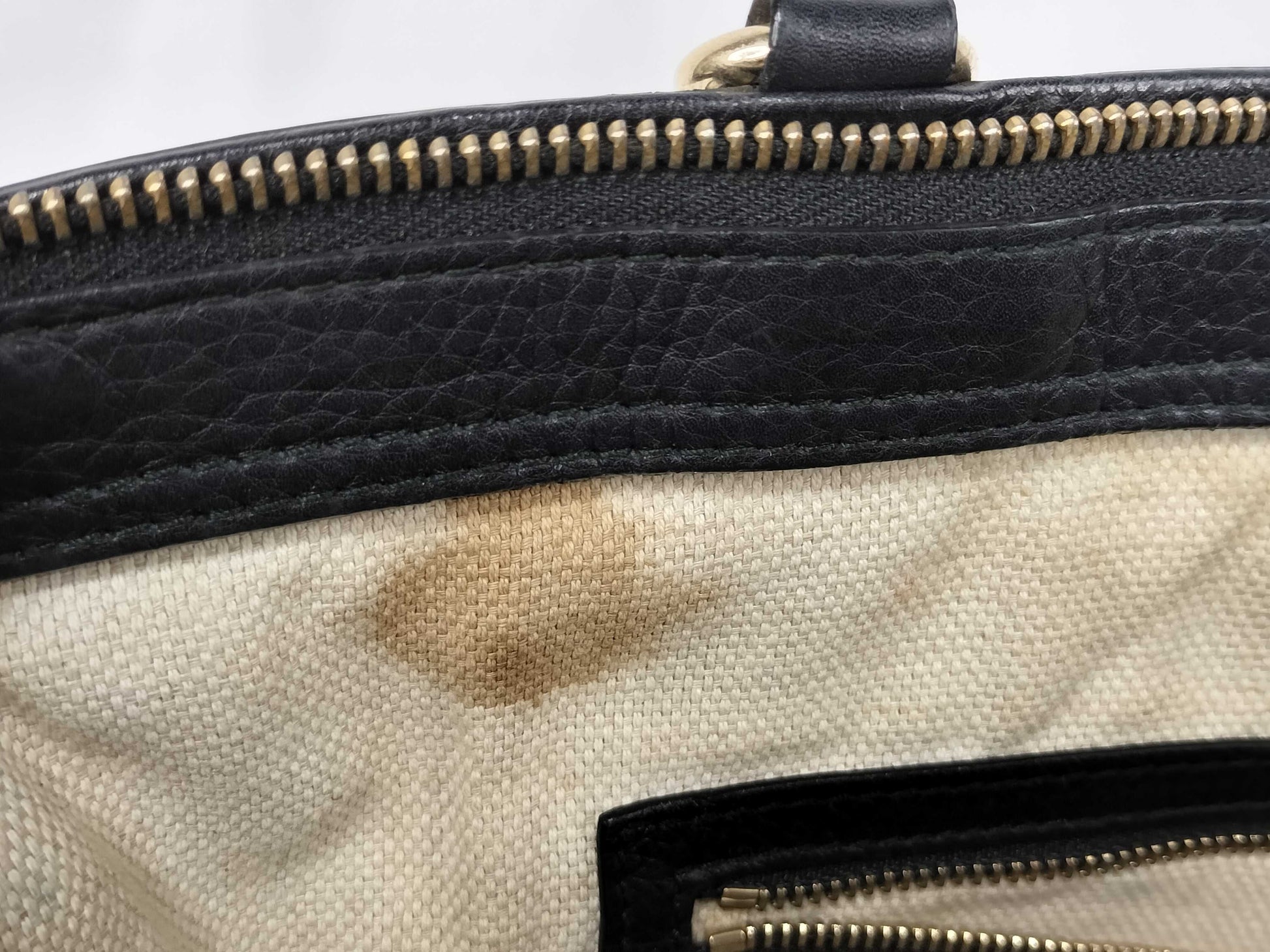 GUCCI 2-Way Black Fringe Leather Handbag