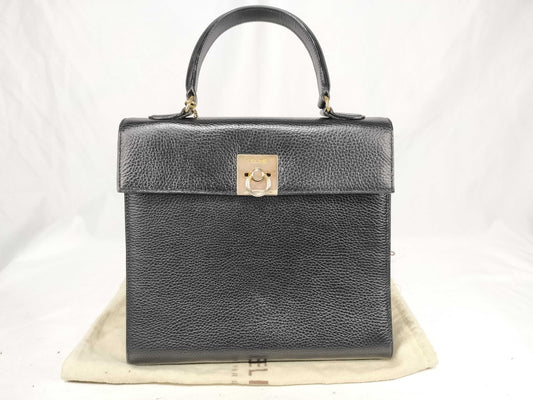 CELINE Gancini Chain Black Handbag