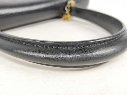 CELINE Gancini Chain Black Handbag